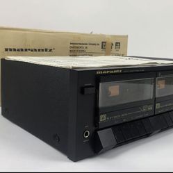 Marantz SD 162 Stereo Dual Cassette Tape With Original Box With Cables Tested