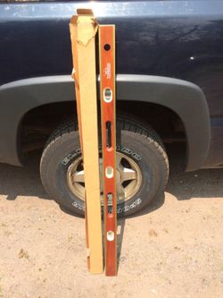 Stanley 48" Mason's level wood & brass