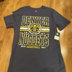 New W Tags Men’s NBA Denver Nuggets Tshirt Shipping Available 