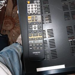 Onkyo Stereo  Receiver/amplifier Am/FM DvD Home Theater Can Be Connected To WiFi And Xm  Radio Comes With Original Remote Works And Sounds Awesome  