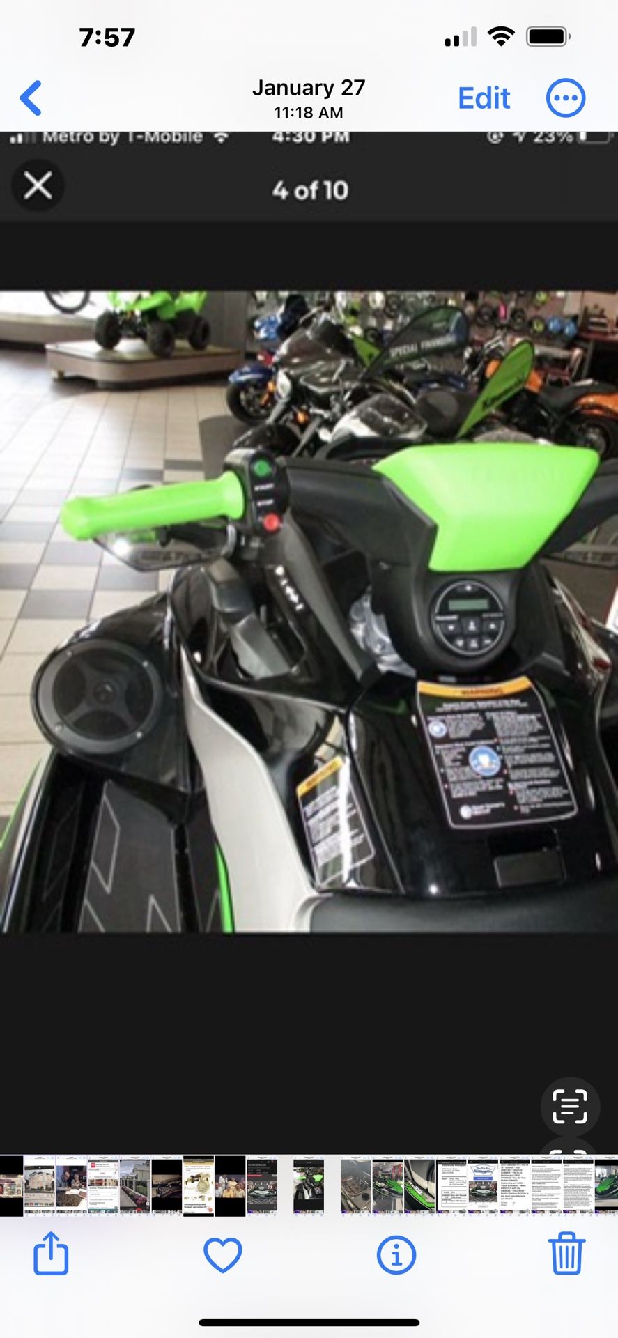 2021 Kawasaki STX160 Plus Trailer $ 11.900