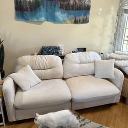 Small Beige Couch, Great Condition 