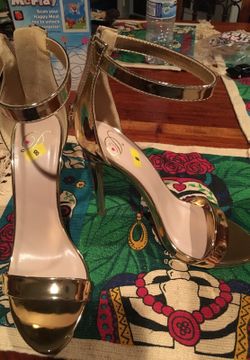 Gold High Heels (Never Worn)