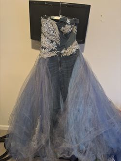 Handmade denim and diamond outfit