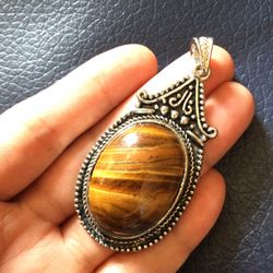 Target Stone Silver Pendant 