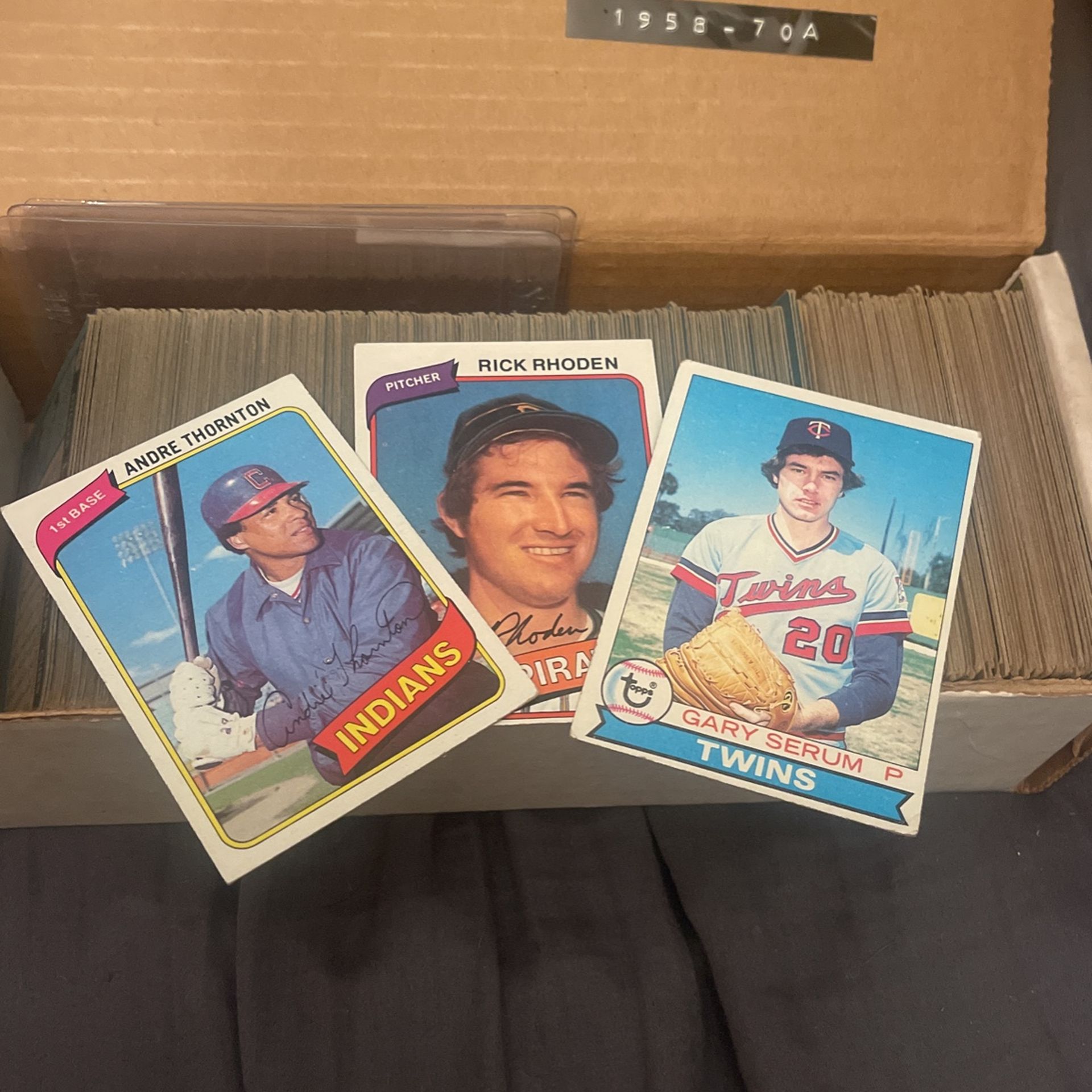 Box Of Baseball Cards Mostly 1970’s