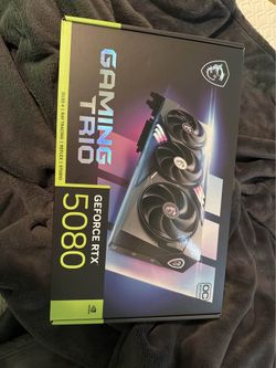 MSI NVIDIA GeForce RTX 5080 GAMING TRIO Overclocked Triple Fan 16GB GDDR7 PCIe 5.0 Graphics Card