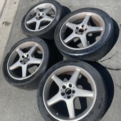 4 — 215/45r17 5x100 5x3.94 Stock Corolla Prius Matrix Celica Impreza Wheels Rims Tires!!!!