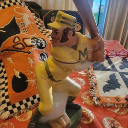 Ezra Brooks Baseball Liquor Bottle 1973