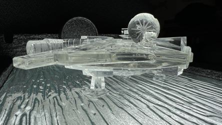 Millennium Falcon And Death Star 