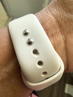 White Silicone Apple Watch Band