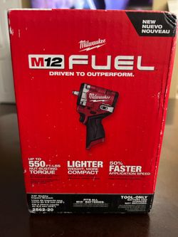 Milwaukee M12 Fuel 3/8” Stubby Impact Wrench