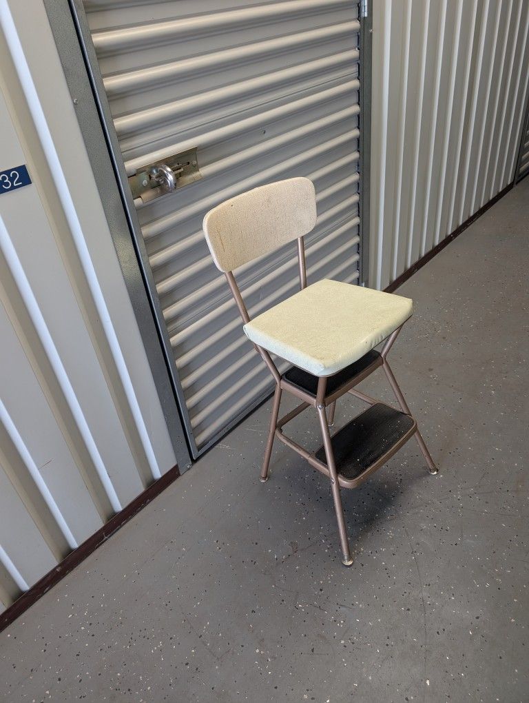 Mid-Century Cosco Step Stool with Flip-up Seat
