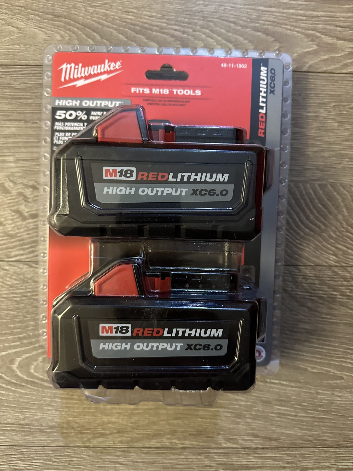 M18 18-Volt Lithium-Ion High Output 6.0Ah Battery Pack (2-Pack