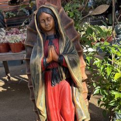 Concrete Virgin Mary Statue