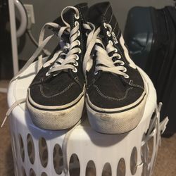 Black Platform Ankle High Vans