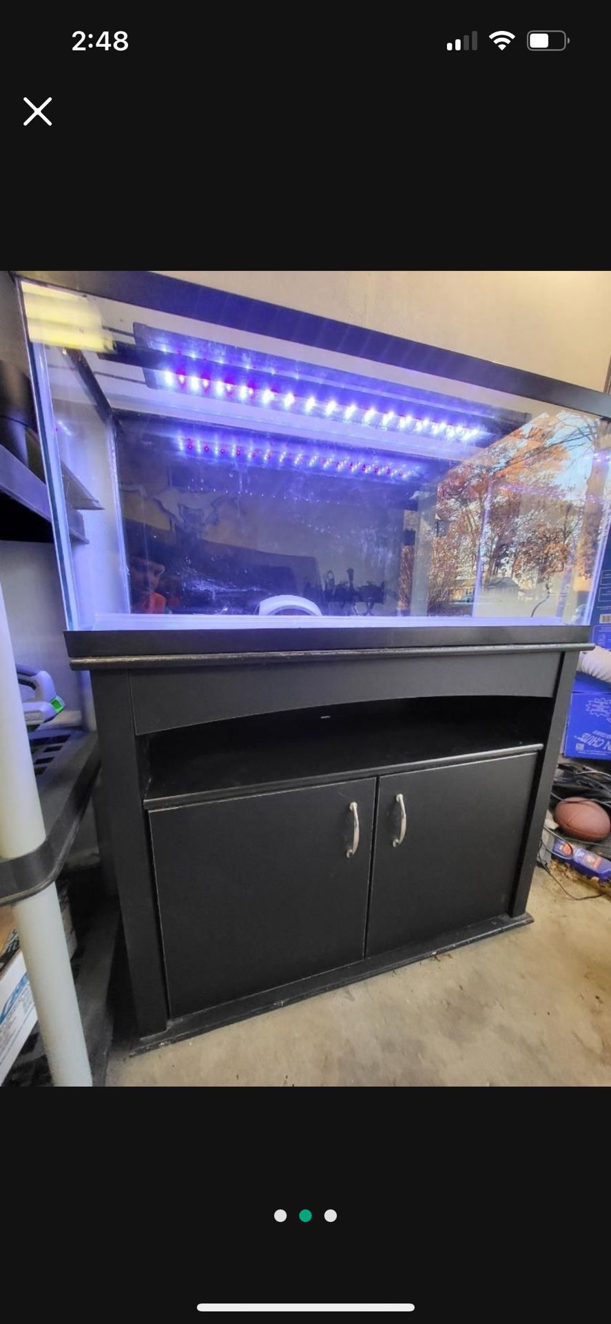 Black Fish Tank 30 Gallon Long