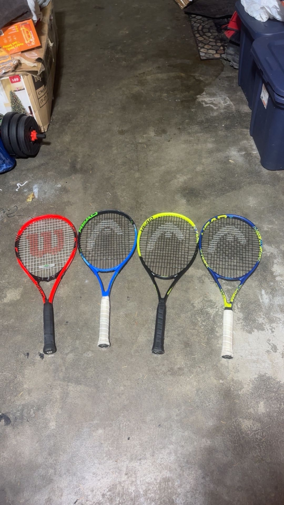 4 Pro Tennis Rackets (all Together They Are Worth 550)