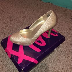 Gold Glitter Heels