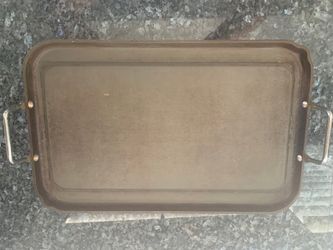 20"x 12 1/2" Double Burner Griddle: Stovetop Griddle, Electric & Gas Compatible