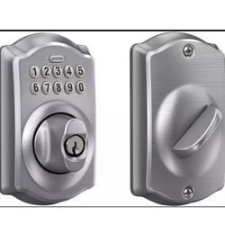 Schlage BE365 PLY 626 Plymouth Keypad Deadbolt, Electronic Keyless Entry Lock