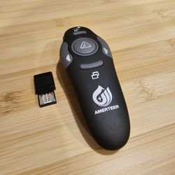 Wireless Presentation Clicker for PowerPoint Presentations, USB Dongle Presenter Remote with Laser Pointer Slide Clickers