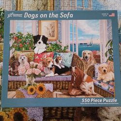 3/$10 🌟 Dogs on the Sofa 550 Piece Puzzle