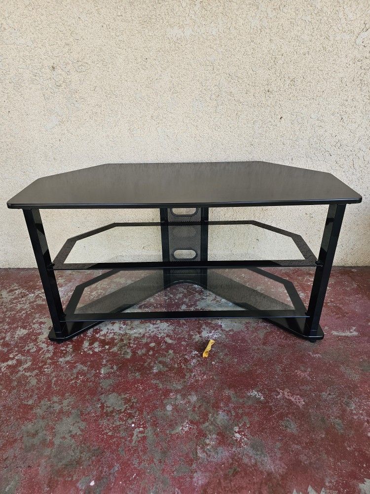 TV Stand With Glass Shelves