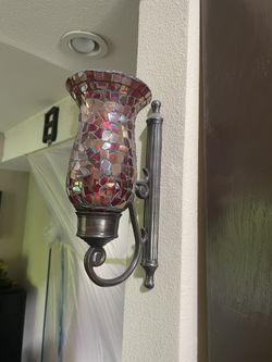 2 Red Glass Mosaic Wall Sconce for Sale in San Jose CA OfferUp