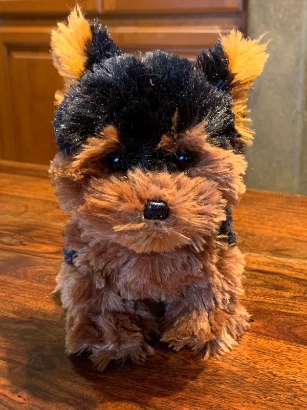 Rare Retired Ganz Webkinz Teacup Yorkie Black Brown Puppy Dog Plush HM778 No Code