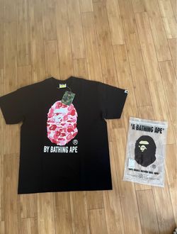 BAPE A Bathing Ape Black Camo Ape Head Tee
