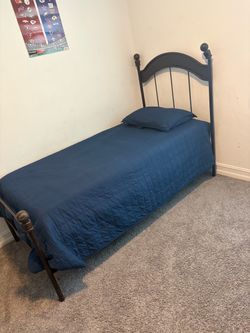 Twin size beds box spring mattress and dresser $85