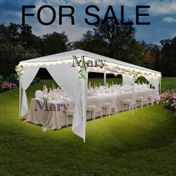 10x30 Canopy with 8 Sidewalls and Windows, Outdoor Instant Canopy Tent for Parties