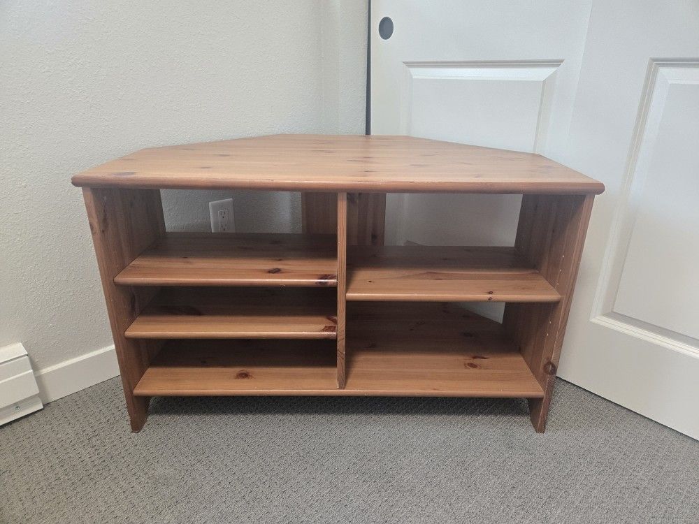 Wood TV Console Stand (Kitty Corner)