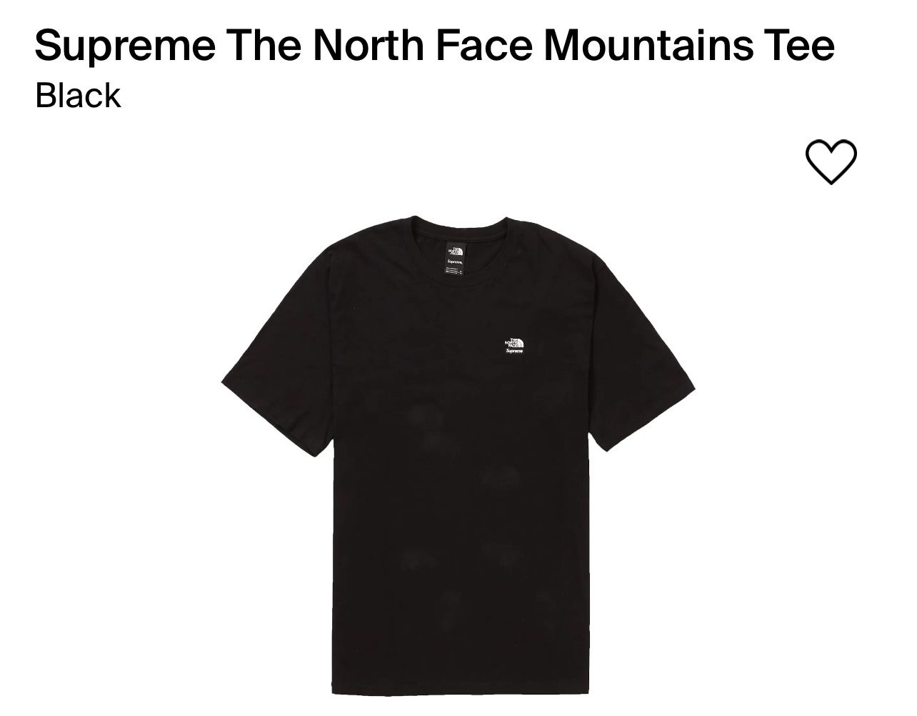 Supreme The North Face Mountains Tee Black 