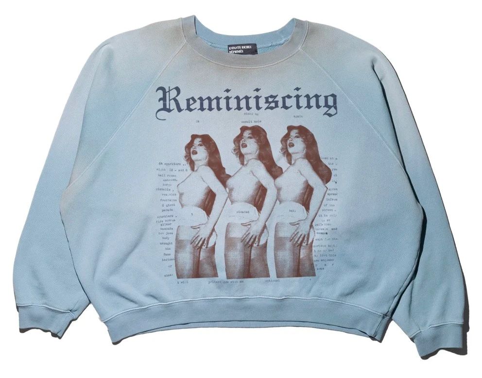 ENFANTS RICHES DÉPRIMÉS 'REMINISCING' RAGLAN LIGHT BLUE CREWNECK