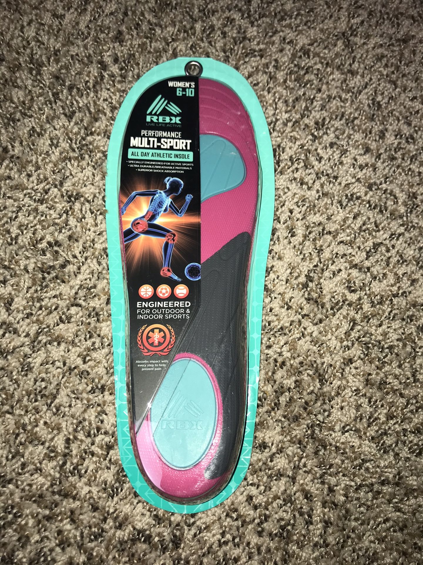 Women's 6-10 Rbx Performance Running Insoles