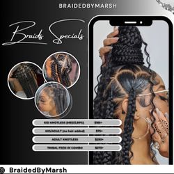 BRAIDING SPECIALS FOR THE SUMMER!!!! 
