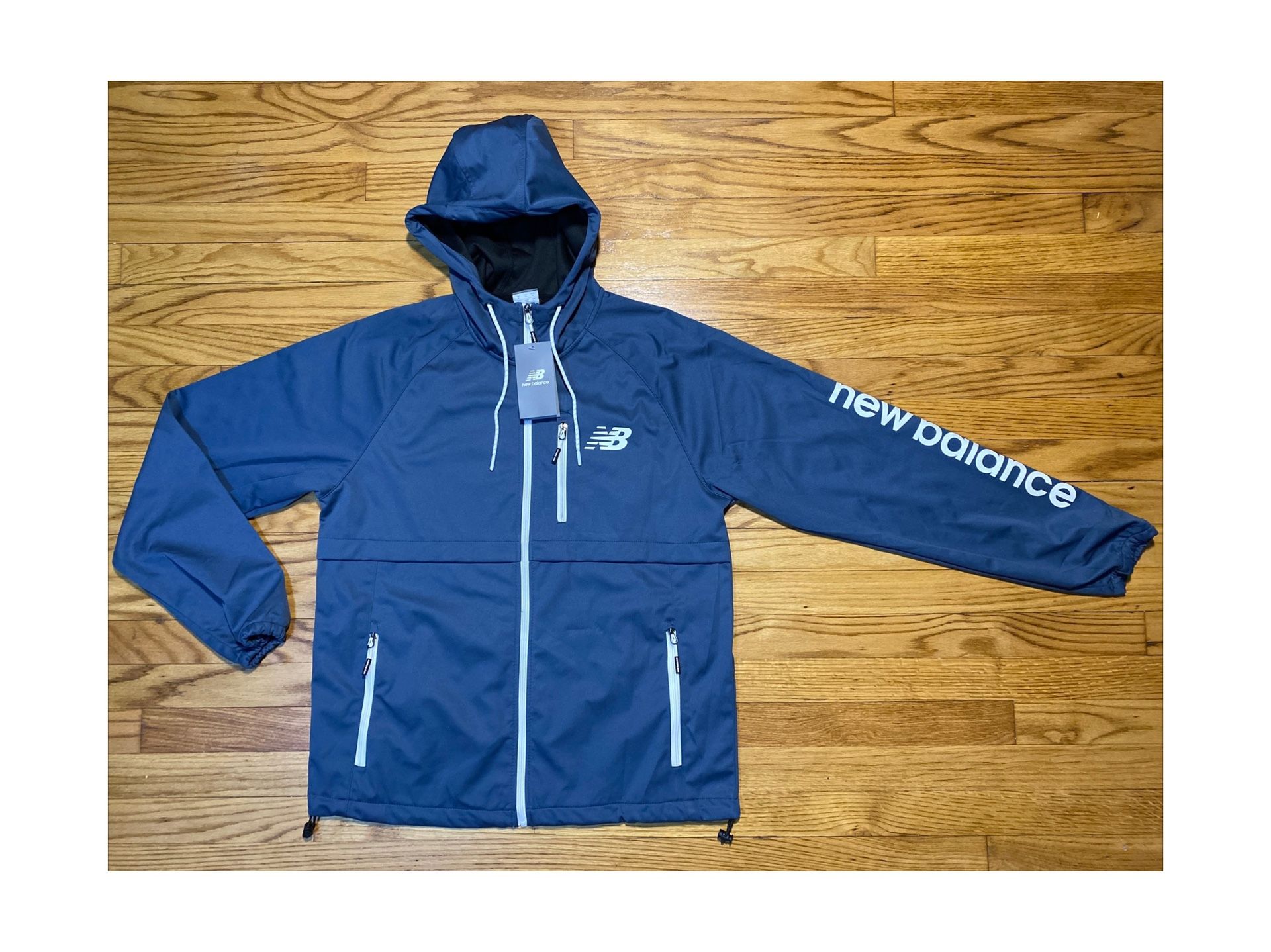 NEW BALANCE All Motion Full Zip Hoodie Jacket Men’s Sz Small Blue New!