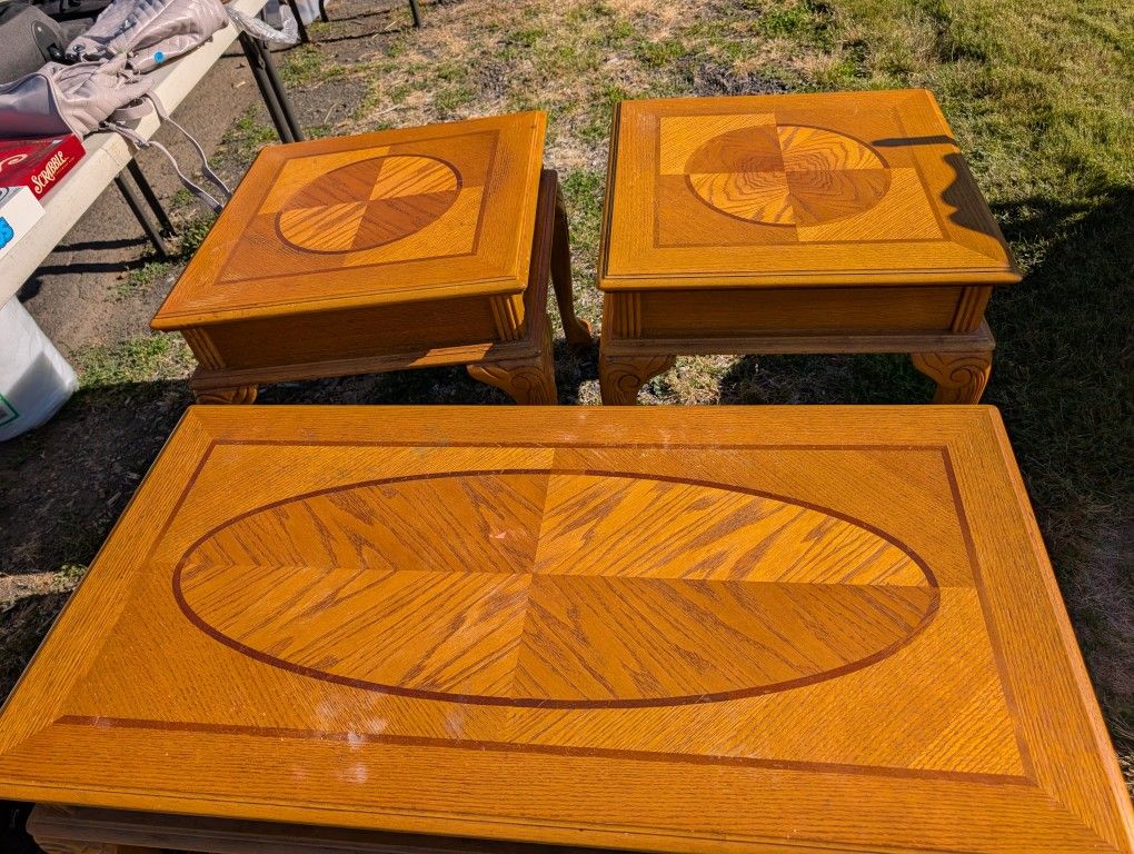Coffee Table And 2 side Tables