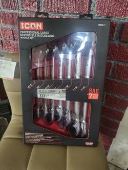 ICON STANDARD 7 PIECE LARGE REVERSIBLE RATCHINGWRENCH SET