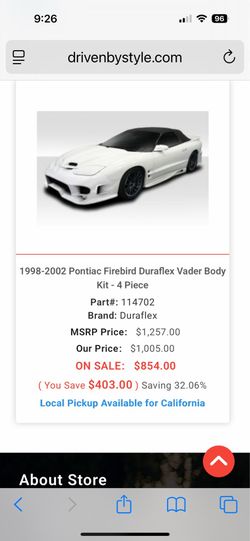 Body Kit for Firebird / Trans Am NEW Make Offer!