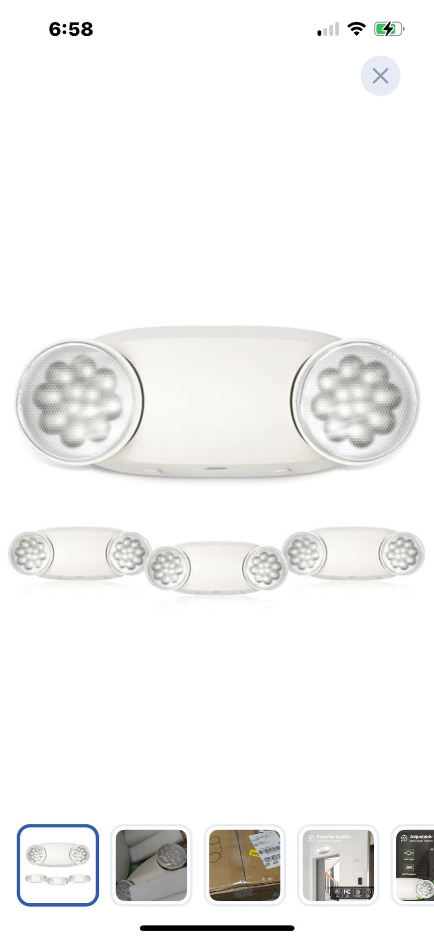 “New”4 Pack Emergency Lights,hard Wired (Battery Backup)retail$79