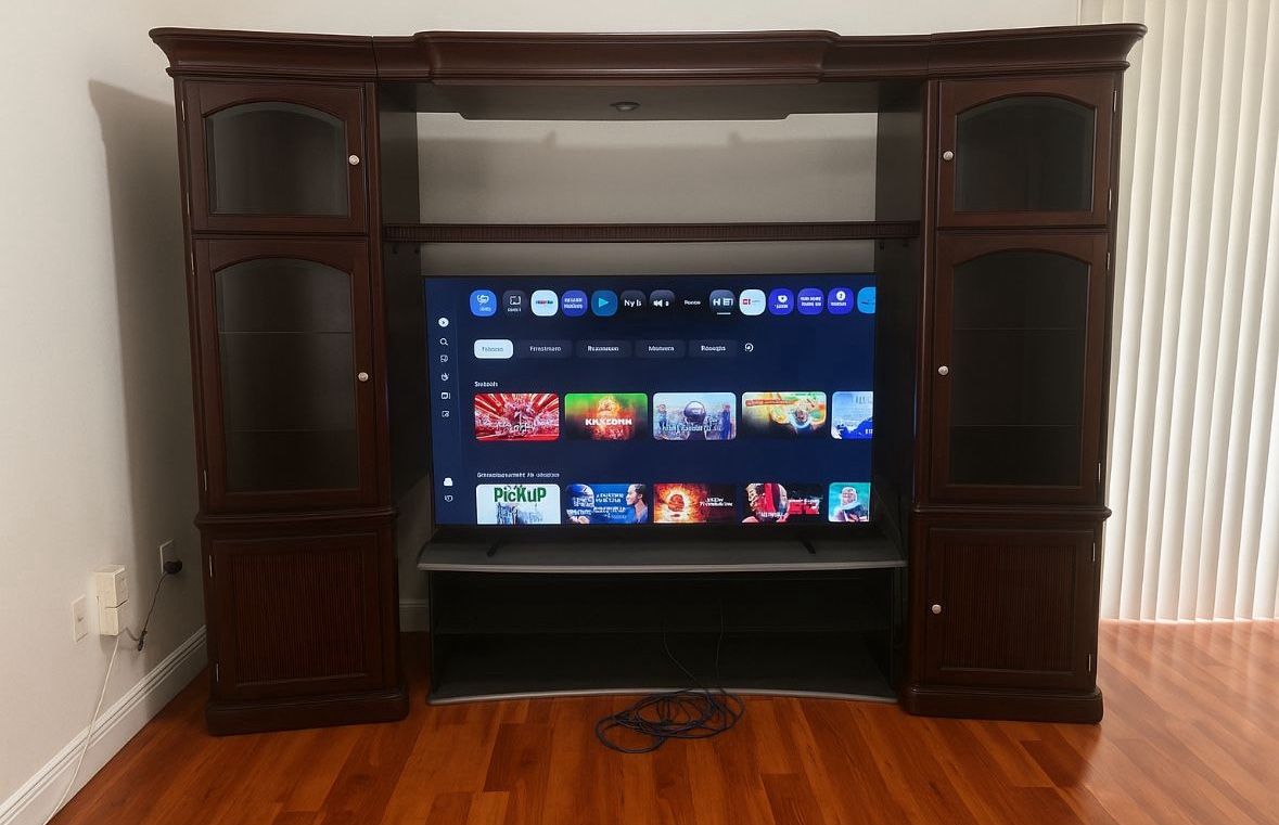 Wooden TV Entertainment Center