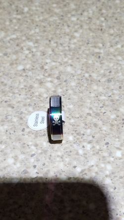 Anodized stainless steel ring size 11.5