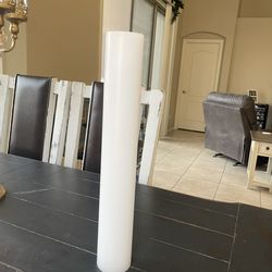 White Pillar Candles 3x24