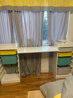 Full size bed mattress not included/TV stand/Storage Desk