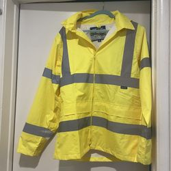 Safety Work Yellow Rain Jacket 