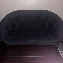 Black foldable Loveseat Chair