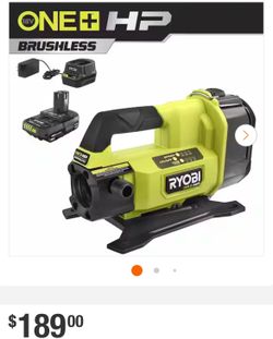 ONE+ HP 18V 1/4 hp Cordless Battery Powered Transfer Pump with 2.0 Ah Battery and Charger